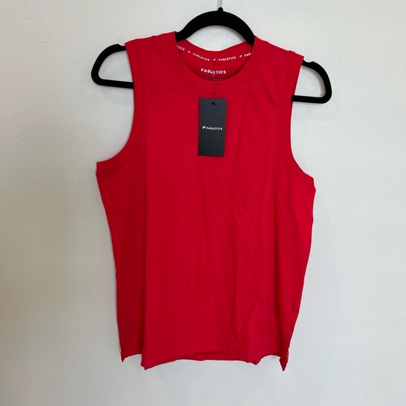 Women’s Fabletics 100% Cotton Tank, Heated Red, Small - Picture 3 of 7